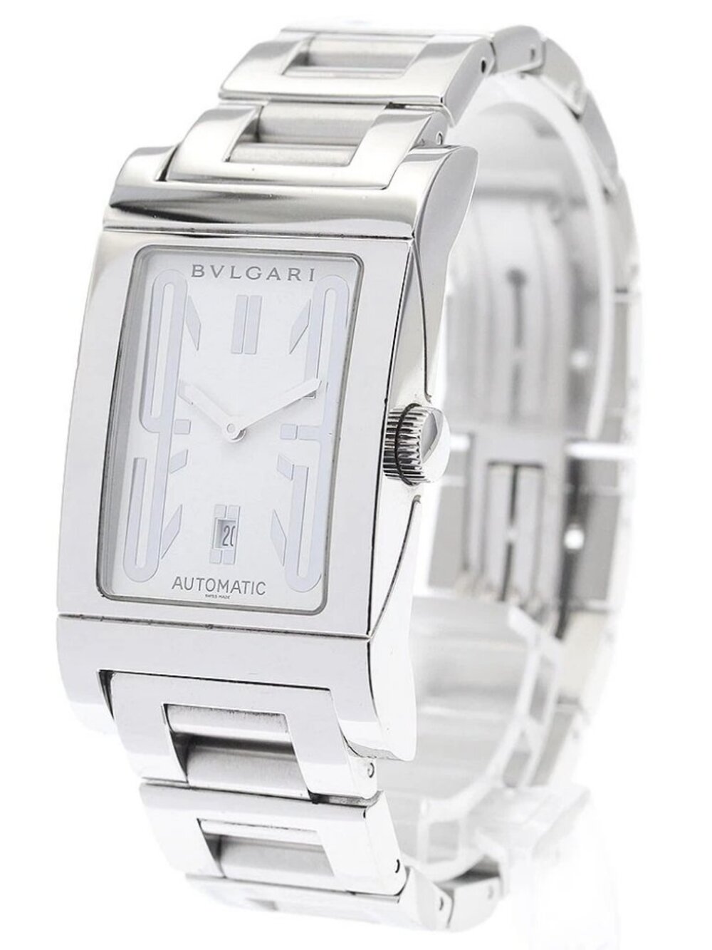 BVLGARI Rettangolo RT45S Date white Dial Automatic Men's Watch_934502